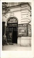 Budapest V. Szép Sándor korcsmáros italháza, bor, sör, pálinka és likőr. Kamermayer Károly tér, Gerlóczy utca 1. photo (EK)