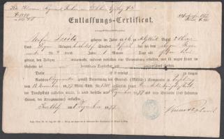 1877-1949 Katonai elbocsátó levél és rendfokozat elismerése iránti kérelem