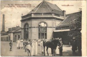 Budapest VII. M. kir. állatorvosi főiskola, sebészeti klinika, orvosok lóval. Rottenbiller út 23-25. (fl)
