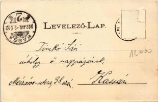 1902 Homonna, Homenau, Humenné; Fő utca, Gyógyszertár, Friedmann Samu, Neuman Adolf üzlete, Gróf And...