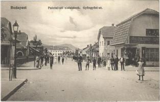 Budapest XIII. Angyalföld, Palotai úti kislakások a Gyöngyösi úttal, Jelinek Miksa üzlete és saját kiadása