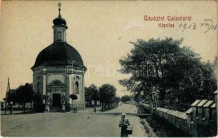 1913 Galánta, Kápolna, utcakép. W. L. (?) 616. Pressburger Miksa kiadása / chapel, street view (gyűrődés / crease)