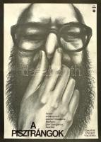 1980 A pisztrángok, film plakát, MOKÉP, MAHIR, hajtásnyommal, 56×41 cm