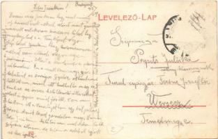 1913 Budapest XIV. Városliget, Mulató bódék (Wurstli), cikrusz (Rb)