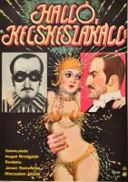 1980 Halló,kecskeszakáll!, film plakát, MOKÉP, MAHIR, hajtásnyommal, 57×41 cm