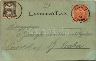 1900 Vihnye, Vihnyefürdő, Kúpele Vyhnye; az új fürdőház. Wlaszlovits G. 1032. / spa, bath, street vi...