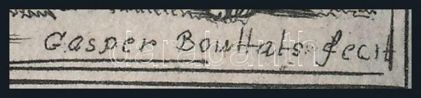 1686 Tata látképe az ostromló török seregekkel. Tottis id. Gaspar Bouttats (c. 1640-1695/1696) - Jac...