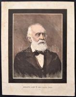 1894 Kossuth Lajos (1802-1894) halála alkalmából kiadott gyásznyomat, foltos, 36,5×28,5 cm