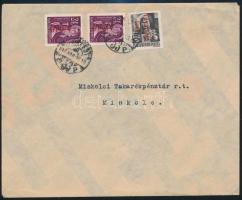 1946 (15. díjszabás) Levél 3 db bélyeggel / Cover with 3 stamps