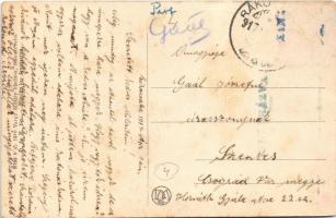 1917 Budapest XVII. Rákoscsaba, pályaudvar, vasútállomás. Varga Mihály kiadása (Rb)