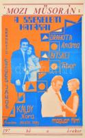 1974 A szerelem határai, film plakát, Veszprém, Mozirota-ny., hajtásnyommal, 50x30 cm
