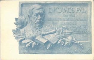 1910 Győr, Dr. Kovács Pál születésének százéves évfordulója alkalmából készült emléktábla. Ő alapította az első győri olvasóegyesületet és szerkesztette az első magyar nyelvű győri lapot