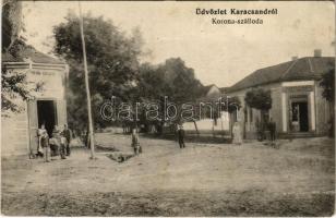 1916 Karancs, Karanac; Korona szálloda, Zsunits Ferenc üzlete / hotel, shop of Zsunits (EK)