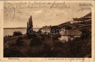 1932 Badacsony, Szegedy Róza ház és Kisfaludy Sándor ház. Deim Károly kiadása (Rb)
