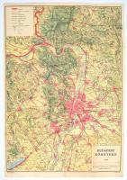cca 1930 Budapest környéke térkép 35x50 cm
