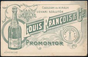 Louis Francois & Co. Promontor császári és királyi udvari borszállítók árlap