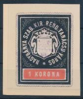 1910 Nagybánya 1K városi illetékbélyeg (30.000)