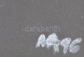 Matzon Ákos (1945-): Űresedés 12, 1996. Akril, olaj, karton, jelzett. Hátoldalán is jelzett és datál...