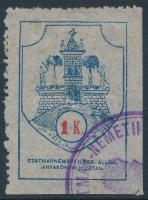 1910 Szatmárnémeti 1K illetékbélyeg 1-es típus (50.000)
