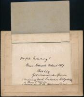 1917 Bresztlitovszk, orosz tisztek, hátoldalon feliratozott fotó, paszpartuban, 16×11 cm