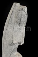 Matzon Frigyes (1909-1986): Vertikalitás (akt torzó), 1967-68 körül. Gipsz, fa talapzaton. Jelzés né...