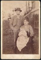 cca 1890-1910 3 db keményhátú fotó (Badovinszky, Uher), egyik vágott, 16×11 és 21×12 cm