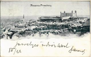 1899 Pozsony, Pressburg, Bratislava; vár, ortodox zsinagóga / castle, Orthodox synagogue (ázott sarok / wet corner)