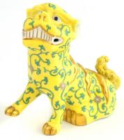 Herendi kínai kapuőrző oroszlán, kézzel festett, jelzett, hibátlan, m: 16 cm / Herend Chinese guardian lion (Foo dog), handpainted, with hallmark, m: 16 cm