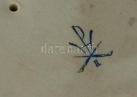 Herendi fehér mázas porcelán Mozart büszt, jelzett, hibátlan, m: 20,5 cm