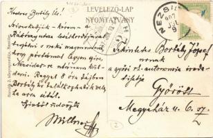 1907 Fertő tó, Neusiedler See; "Sylvia" vitorlás csónak a kikötőben / sailing boat in the ...