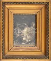 RMS (?) jelzéssel: Ady Endre arcképe. Szén, papír. Ökörszemes, üvegezett fa keretben. 18x13 cm