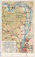 A Magyar Királyi Folyam- és Tengerhajózási Rt. Budapest-Dömösi vonala, térkép / Hungarian river and sea shipping map (lyukasztott / punched holes)