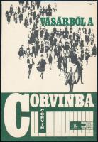 1967 Vásárból a Corvinba, Corvin áruház Villamosplakát. 16,5x23,5 cm