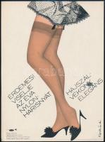1967 Érdemes! Viselje az Éva nylon harisnyát! Villamosplakát. 16,5x23,5 cm
