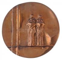 Janzer Frigyes (1939-) 1976. "Tétény Promontor Művészeti Napok" Br plakett (85mm) T:2