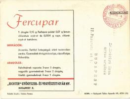 Fercupar. Richter gyógyszer- és vegyészeti gyár Nv. reklámja / Hungarian medicine advertisement s: D...