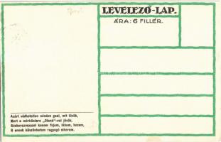 Labdarúgó, focista "Diana" sósborszesz reklámmal / Hungarian art postcard, football player...