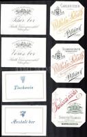 14 db Schuth Vilmos Villány, cs.. és kir. udvari szállító, boros címke, 1900 körül / Wilhelm Schuth Willand (Villány), k. u. k. Hoflieferant, wine labels, 14 pcs