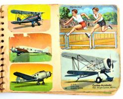 cca 1900-1930 Matricagyűjtő füzet, közte litho matricákkal