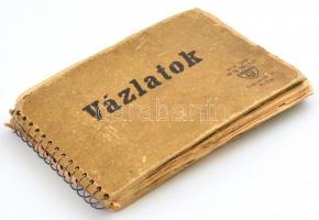 cca 1900-1930 Matricagyűjtő füzet, közte litho matricákkal