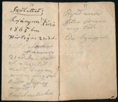 1827 Szabómester számára kiállított vándorkönyv, sok bejegyzéssel, magyar és német nyelven