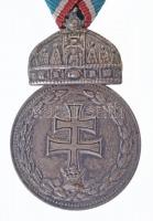 1922. "Magyar Koronás Ezüstérem (Signum Laudis)" ezüstözött Br kitüntetés, vékony lapkás, ...
