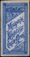 1896 Millennium kiállítási emlékképek, kiállítási helyszíneket, pavilonokat bemutató képek, feliratozva, borítón kis szakadásokkal