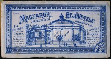 1896 Millennium kiállítási emlékképek, kiállítási helyszíneket, pavilonokat bemutató képek, felirato...