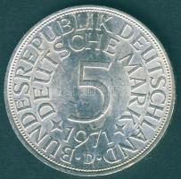 NSZK 1971D 5M Ag T:2-/3+ kis ph.