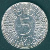 NSZK 1971D 5M Ag T:3 kis ph.