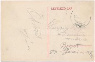 1914 Tab, Otthon szálloda és kávéház, belső biliárd asztal, tulajdonos arcképe