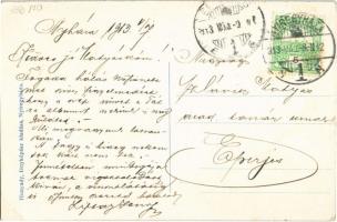 1913 Nyírpazony, Berta szőlőtelep, tó. Hunyady fényképész kiadása (EK)