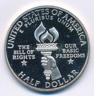 Amerikai Egyesült Államok 1993S 1/2$ Ag "Jognyilatkozat" T:PP fo. 
USA 1993S 1/2 Dollar A...