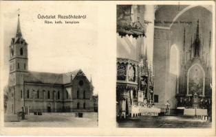 1913 Rezsőháza, Rudolfsgnad, Knicanin; Római katolikus templom, belső / Catholic church, interior